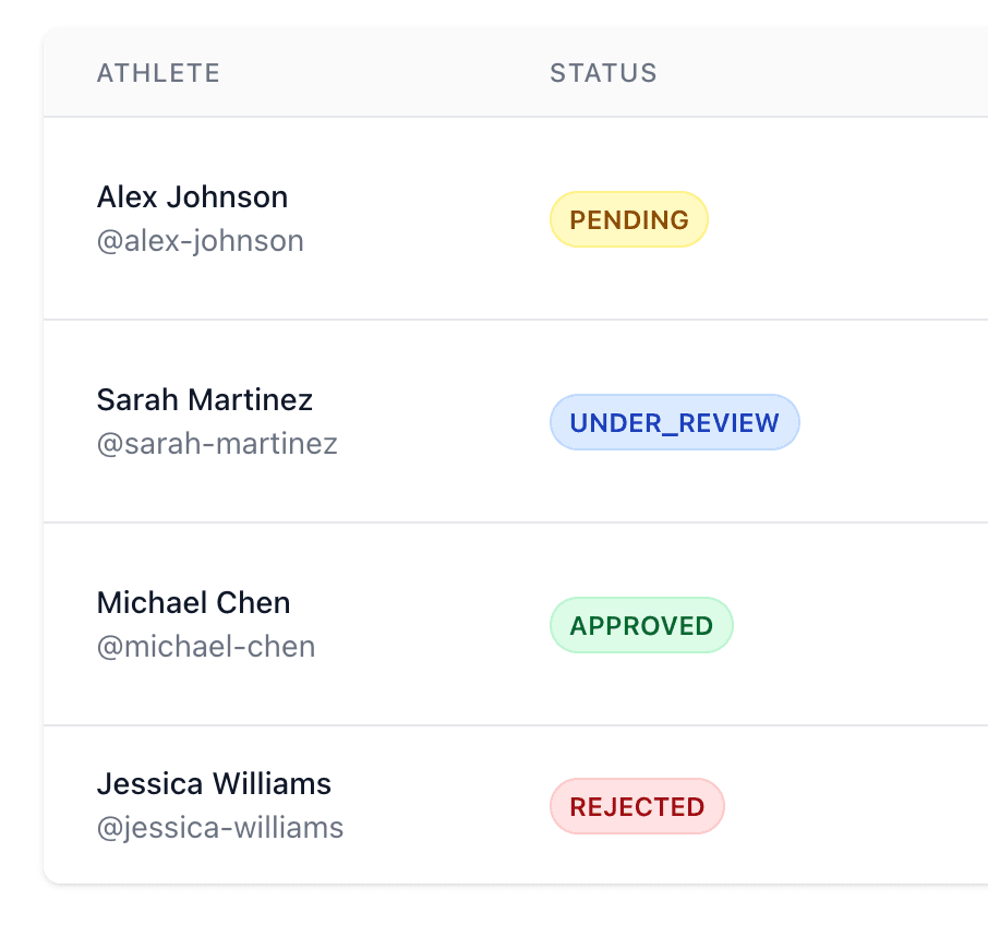 Coach verification page